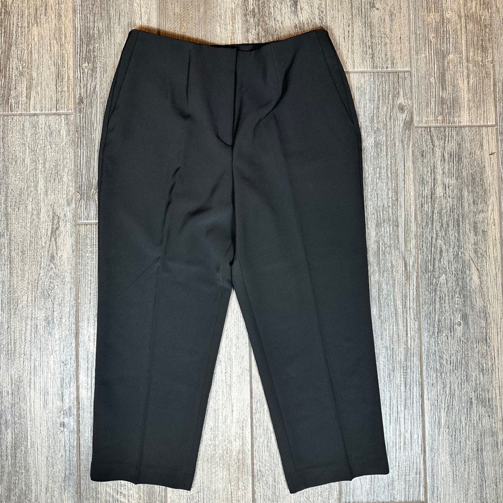 Ann Taylor Women's Black Cropped Dress Pants Career Business Size 14